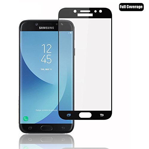Preisvergleich Produktbild Voviqi Samsung Galaxy J7 2018 Panzerglas, Hüllenfreundlich Vollständige Abdeckung Schutzfolie gehärtetem Glas Folie Blasenfrei Volle Abdeckung Displayschutzfolie für Samsung Galaxy J7 2018 (Schwarz)