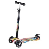 🛴GARANTÍA DE SEGURIDAD: El scooter tiene un sistema de dirección seguro y fácil. Los niños ajustan la dirección según el movimiento de su cuerpo. Por lo tanto, es fácil para su hijo conducir hacia la derecha o hacia la izquierda. El freno reforzado de acero inoxidable es independiente de la rueda trasera, el freno es sensible para evitar varias situaciones inesperadas.