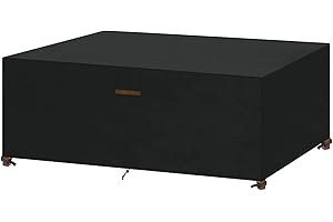 SanGlory Housse de Table Jardin Étanche Tissu Oxford Housse de Protection Housse de Meuble, Housse pour Salon de Jardin Bâche de Protection pour Table et Chaises Extérieur (Oxford, 170 x 94 x 71cm)