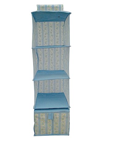 EtsiBitsiEtsiBitsi 4 Layer Organizer Collection Hanging Accessory Shelves, Blue Cherry Print
