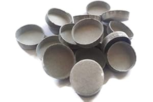 WERTH-METALL 24mm Pappdeckel, Stopfen, Treibspiegel, Sabot, Kappen aus Pappe, Hebespiegel, Stöpsel, Pappkümpel (100)