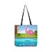 Produktbild Vektor Illustration Kran Vogel Fluss Leinwand Tote Handtasche Schultertasche Crossbody Taschen Geldbörsen Für Männer Und Frauen Einkaufstasche