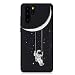 Produktbild Kompatibel mit Huawei P30 PRO Hülle, Cool Funny Schawrz Minimalistischen Kunst Druck Minimal Zeichnung Motiv Stoßfest Ultra Dünn TPU Gummi Handyhülle Bumper Schutzhülle Etui - Mond Schaukel Astronaut