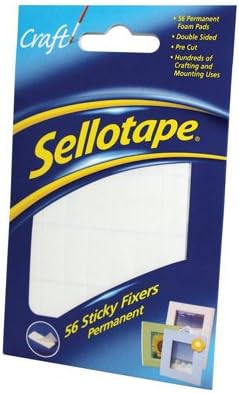 Sellotape Sticky Fixers Double-sided 12x25mm 56 Pads Ref 1445423 [Pack 12]