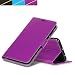 Produktbild Huihai Wiko Lenny4 Hülle Case, Cass Textur Lederhülle Lila PU Leder Flip Tasche Handyhülle, mit Ständer Funktion Schutzhülle für Wiko Lenny 4 (5.0 Zoll)