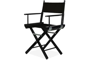 ArredaSì Sedia da regista nera con tessuto nero - Regista P in legno