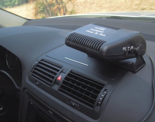 Zoozio 12v de cerámica del calentador del coche del ventilador de refrigeración del parabrisas Antivaho descongelador caliente y fría