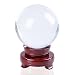 Produktbild JJPRIME-Red - Clear Crystal Ball 100 mm (4 Inch Screen Feng Shui Crystal Ball with Wooden Stand, Photography, Shop Display, Home Decorating etc