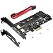 Produktbild Rivo USB 3.0 PCIE Karte inkl. 1 USB C und 2 USB A Ports, zum Hinzufügen von M.2 SATA III SSD Geräten zu PC oder Motherboard durch M.2 SATA auf PCIe 3.0 Adapterkarte