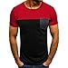 Produktbild Herren Bluse Herren T-shirt,Beikoard Fußballweltmeisterschaft 2018 Männer Muskel T-Shirt Slim Casual Fit Kurzarm Patchwork Bluse oben Selbstkultivierung Lässig geschnittenes Kurzarm-T-Shirt Sportjacke (Rot, XL)