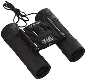 Barska Lucid View 10x25 Compact Folding Roof BK-7 Prism Binoculars Black - Clam AB10111