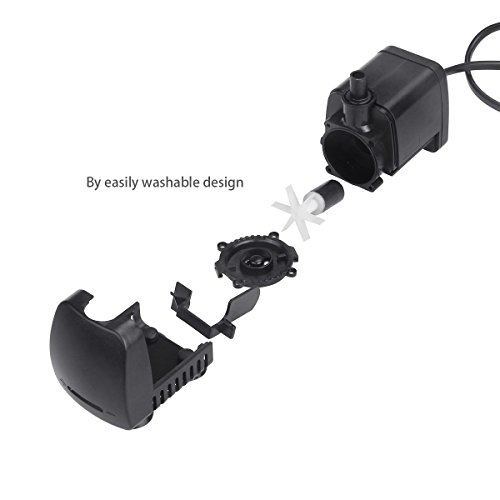 WINOMO 220V-240V 7W Tauchpumpe Wasserpumpe Brunnen Aquarium Teichpumpe EU-Stecker - 5