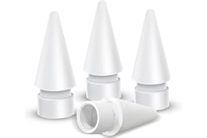 Dinow Puntas para Apple Pencil 2 y Apple Pencil 1, 4PCS Punta para Apple Pencil 2 Apple Pencil Tips Compatible con Apple Pencil 1 y 2 Generación, Puntas de de Lápiz para Pencil Blanco