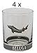 Produktbild 4 x Vodka Beluga Tumbler. Deko Glas.