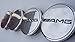 Produktbild 4x Mercedes-Benz AMG Chrome Radnabendeckel Felgendeckel Wheel centre caps schwarz