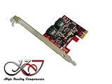 PCIe Karte 2 Ports SATA 3 6 Gbps auf Port 1 x (kompatibel mit 1 x, 2 x, 4 x, 8 x, 16 x). Chipset Marvell 88se9128-naa2. PCI Express 2.0.