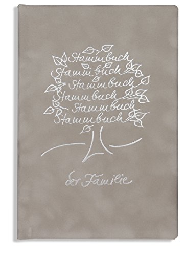 Stammbuch der Familie -Sanri-, Familienstammbuch, sand, Velours, Silberprägung, Ringmechanik, Stammbücher
