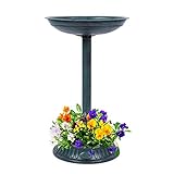Cocoarm Bain d'oiseaux Décoratif, Extérieur Mangeoire pour Oiseaux Baignoire, Abreuvoir et Mangeoire pour Oiseau Ideal pour Jardin Hôtel (Couleur：Bronze)