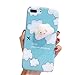 Produktbild Pphone 8 Plus Hülle, Kreativer Telefon Fall Squishy 3D Tier Katze Panda Siegel Soft TPU Gel Fall Abdeckung für iPhone 8 Plus 5,5 Zoll (B)