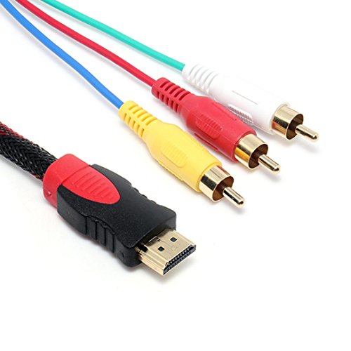 Tefamroe 5ft HDMI männlich, 3 RCA Video Audio AV Kabel Kabel-Adapter für TV HDTV DVD 1080p - 3