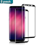 [ Cobertura de pantalla completa ] Corte preciso y diseño, protector de pantalla de cristal Samsung Galaxy S9 Plus hecho con bordes curvos 3D para proteger su pantalla de borde a borde.