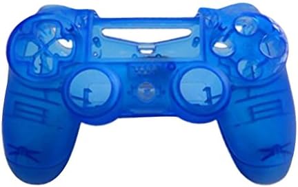 JYR Wireless Handle Hard Shell Transparent Color Shell Case for PS4 Game Controller - Transparent - blue