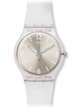 Swatch Damenuhr Digital Quarz mit Silikonarmband – SUOK112