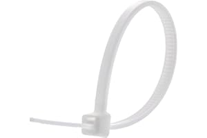 MarketConnect® 100 Fascette Plastica Zip 100mm x 2,5mm - Fermacavo, Stringicavo, Organizzazione Quadri Elettrici e Tubi ● Naturale ● Nylon 66 ● Made in Italy