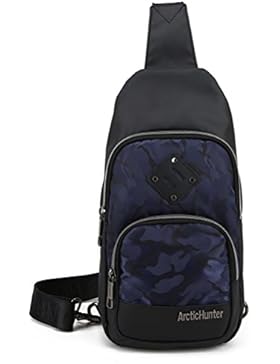 Arctic Hunter Wasserdichte Messenger Schultertasche Herren Schwarz Kleiner Crossbody Rucksack
