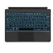 Produktbild 7 Farbe hintergrundbeleuchtung Tastatur,Janly LED-Bluetooth Drahtlose Tastatur Touchpad Fernbedienung Schlanke Tastatur Für Microsoft Surface Go (Schwarz)