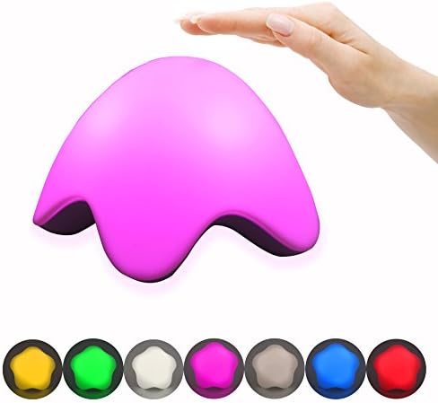 TianNorth Night lights Kids Silicone starfish Lamp 6-Color Flashing USB Rechargeable Lighting Multicolor Breathing Light Dual Modes for Children Girls Women Bedroom and Nursery