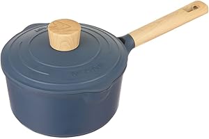 KASANOVA Cacerola Antiadherente Pot Art con Tapa Innovadora – Varios Colores, Apta para Inducción, Ideal para Guisos y Cocción Lenta (Azul, 18 Cm)