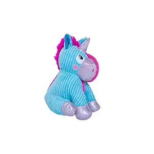 Petstages Corded Seamz Unicorn Plush Dog Toy Blue, Small