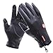 Produktbild Kcanamgal Winter-Fahrrad-Handschuhe, Warme Touch-Screen-Leder Texting Fahren Motorrad Fahren Wasserdichte Rutschfeste Handschuhe,XL