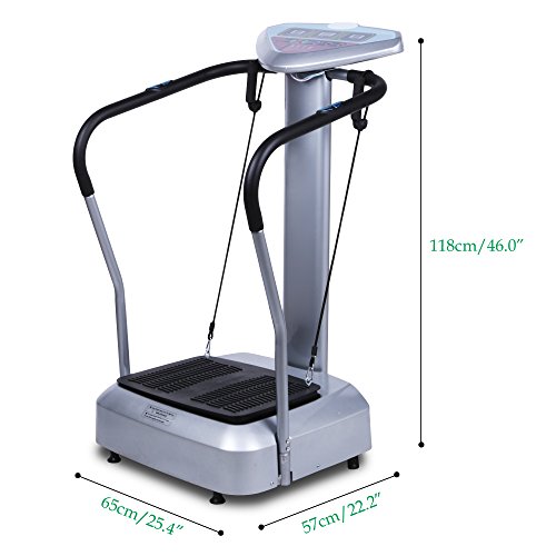 Befied Vibrationstrainer Schwingungstrainer Vibrationsplatte Ganzkörper- Fitnessgeräte Slim oszillierend Kalorienverbrauch bis 150 kg ink. LED-Display, Dehnbänder - 2