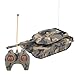 Produktbild Finmind Toy RC Tank Toy, 1:12 Mini Radio Remote Controlled Army Battle Tank Kit Model with Sound Rotating Turret for Kids Gifts(1:14 Camouflage Yellow)