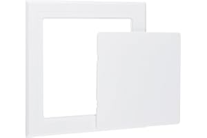 UFURMATE Self Adhesive Access Door Panels, 6 x 6 inch Surface-Mounted Wall Hole Cover Inspection Door for Plumbing & Electrical Cables & Wiring (White)