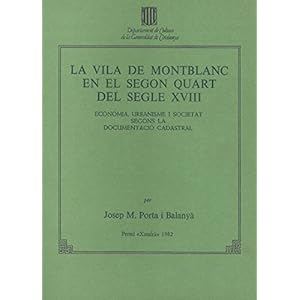 Vila de Montblanc en el segon quart del segle XVIII. Economia