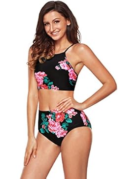 Angerella Damen Vintage Bikini Set Classical Push Up Badeanzüge Bikini