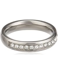 Dyrberg/Kern - Anillo de acero inoxidable con cristal swarovski