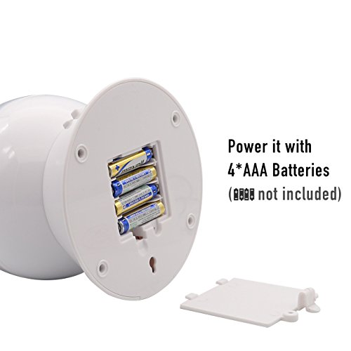 Timer-Stern-Projektor, MKQPOWER neue Erzeugung, die Mond-Stern-Projektions-LED-Nachtlichter-Spielwaren-Tabellen-Lampen mit Timer shut off & EU-Adapter, entspannende Schlaf-Hilfe für Kinder Projektions-LED (Weiß) - 5