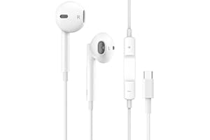 ROOSTON Écouteur USB C,Ecouteurs filaire Type C avec microphone Compatible avec iPhone 16, 15 Pro Max Plus,iPad Pro Air,Huawei P60/50/40/30,Samsung Galaxy S23/S22/S21/S20/Ultra,Google Pixel 8/7,Xiaomi,Android