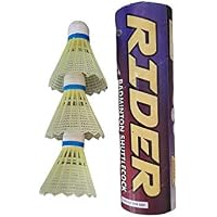 Rider Feather Badminton Shuttlecock | Pack Contain 6 Shuttle Cock |