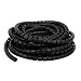 Produktbild sourcing map 15mm x 6.5 Meters Flexible Spiralschlauch Kabel Computer Manage Kabel mit Clip Schwarz