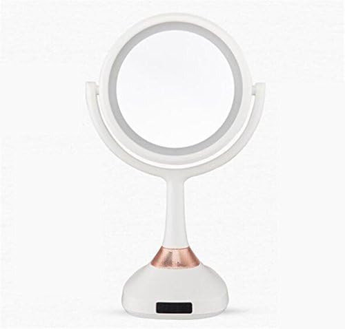 XIAOMEIXI Creative Makeup Mirror LED Desktop Vanity Mirror Bluetooth Music Portable Desk Mirror Lamp