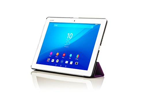 Forefront Cases® Neue Origami Leder Hülle / Tasche / Case / Cover für Sony Xperia Z4 Tablet-PC (25,6 cm 10,1 zoll) SGP771 (Juni 2015) – Rundum-Geräteschutz und intelligente Auto-Sleep-Wake-Funktion mit 3-JAHRES-GARANTIE VON FOREFRONT CASES – inkl. Eingabestift - 2