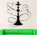 Produktbild Qqasd Wasserpfeife Wandaufkleber Rauchen Eastern Kultur Arabisch Shisha Vinyl Decals Interior Ornament Vinilos Paredes Kunstwand 56X59 Cm
