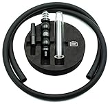 ELEGANTES DESIGN - Perfekte Kombination aus eloxiertem Aluminum und Glas! Unsere schwarz matte Aluminiumeloxierung, unser schwarz matter lebensmittelechter Silikonschlauch und unser edles Glasmundstück sind ausschlaggebend für ein elegantes, edles und zeitloses Design.