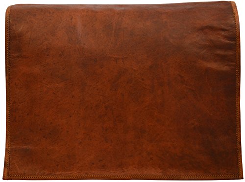 Gusti Leder nature „Max“ Umhängetasche 37 cm x 28 cm x 10 cm Laptoptasche 15,4″ College Ledertasche Vintage Braun U4 - 7