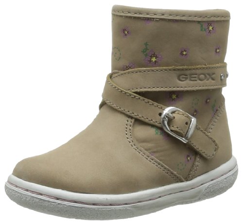 Geox Baby Girls' B Flick Girl L First Walking Shoes Beige Beige (Dk Beige) 21